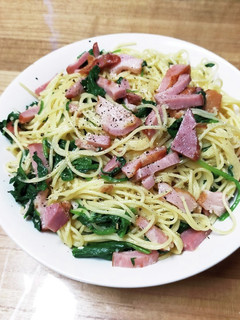 簡単!ほうれん草とベーコンの味噌クリーム-レシピのメイン写真