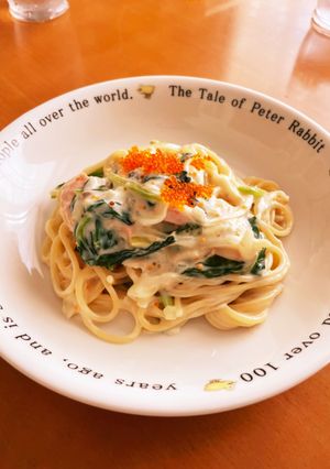休日のクリームパスタ-レシピのメイン写真