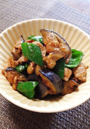 簡単♪豚肉ナスピーマンのカレー炒め-レシピのメイン写真