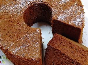 ビターチョコで作るシホンケーキ-レシピのメイン写真