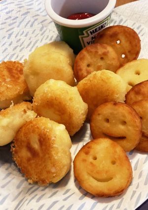 マッシュポテトで☆チーズ＆スマイルフライ-レシピのメイン写真
