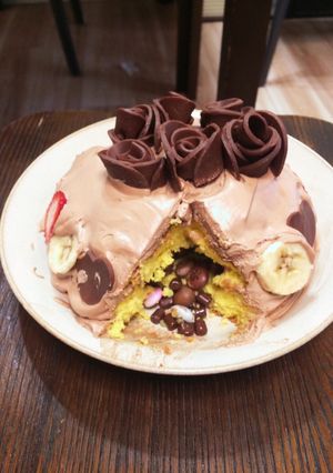 〜お菓子がジャラジャラビックリケーキ〜-レシピのメイン写真