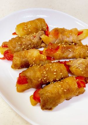パプリカとポテトの豚バラ肉巻き^^-レシピのメイン写真