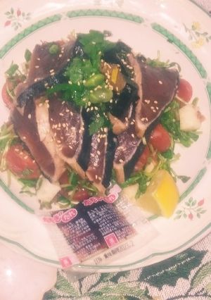 野菜盛り沢山！鰹のたたきのサッパリサラダ-レシピのメイン写真