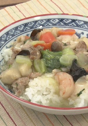 旭川市 チンゲン菜③中華丼-レシピのメイン写真