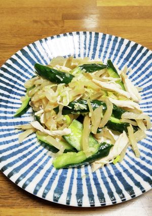 胸肉、ザーサイ、キュウリのさっぱり和え-レシピのメイン写真