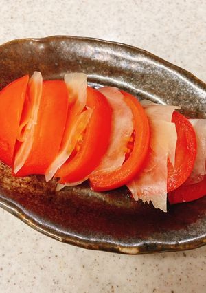 冷やしトマトをガリと一緒に-レシピのメイン写真