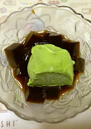 MrsWongちの珈琲寒天＋お好みアイス-レシピのメイン写真