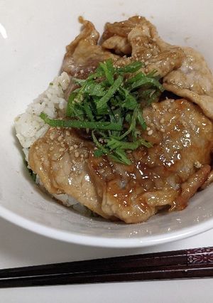 巻かない肉巻きごはん（梅しそごはん）-レシピのメイン写真