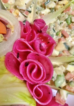 梅干し漬け大根のお花-レシピのメイン写真