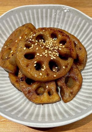 根菜おつまみレンコンの醤油バターステーキ-レシピのメイン写真