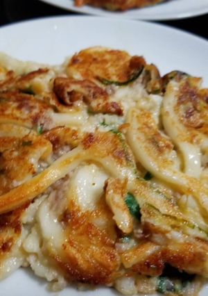 ニラのお好み焼き（うどん餃子）-レシピのメイン写真