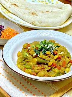 ひよこ豆といんげんのスパイス豆カレー-レシピのメイン写真