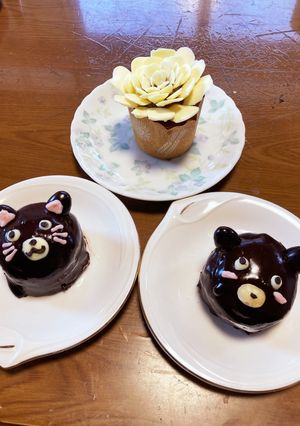 動物好きさんに贈る❁チョコバナナケーキ-レシピのメイン写真