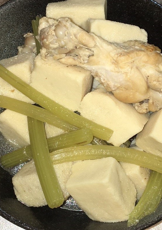 手羽元と蕗と高野豆腐の煮物-レシピのメイン写真