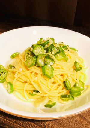 簡単★オクラのオイルパスタ-レシピのメイン写真