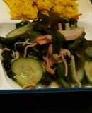 きゅうりとわかめとカニカマの酢の物