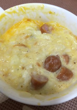 レンジde3分カルボナーラチーズリゾット-レシピのメイン写真