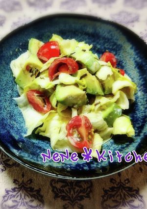 レタスとアボカドの柚子胡椒サラダ-レシピのメイン写真