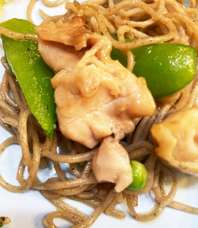 アヒージョ残り油で★イタリアン焼き蕎麦-レシピのメイン写真