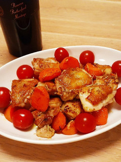 ワインに合う♪鶏もも肉と人参のハーブ焼き-レシピのメイン写真