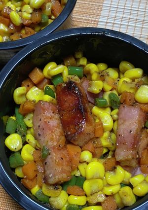 ベーコンとMIX.Vのバター麺つゆ丼-レシピのメイン写真