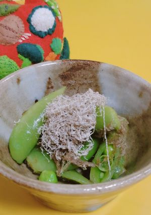 スナップエンドウの昆布和え-レシピのメイン写真