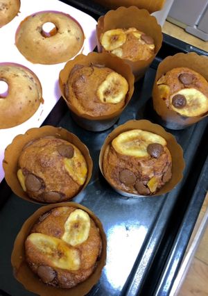 バナナチップとチョコのマフィン-レシピのメイン写真