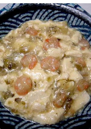 豆腐と海老の 高菜漬け炒め煮-レシピのメイン写真