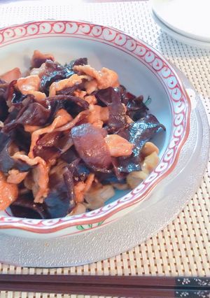 きくらげと豚肉の炒め物-レシピのメイン写真