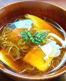 豆腐、筍、アルファルファのお味噌汁