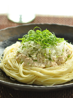 ツナとスプラウトの冷製おろしパスタ-レシピのメイン写真