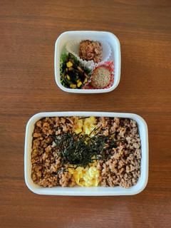 中学生野球弁当48|そぼろ丼-レシピのメイン写真
