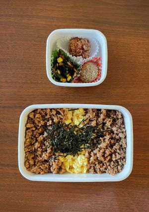 中学生野球弁当48｜そぼろ丼-レシピのメイン写真