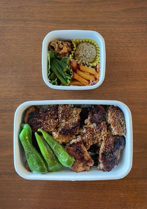 中学生野球弁当50｜胡麻つくね丼-レシピのメイン写真