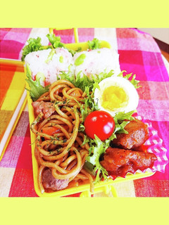 おにぎり&焼きそば弁当-レシピのメイン写真