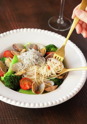 グルテンフリー♪しらすのボンゴレ風パスタ-レシピのメイン写真