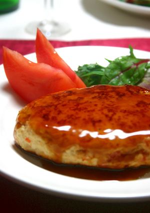 鶏胸肉でふんわり照り焼きハンバーグ-レシピのメイン写真