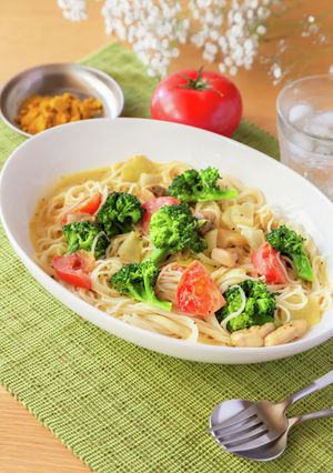 鶏もも肉とトマトのクリームパスタ-レシピのメイン写真