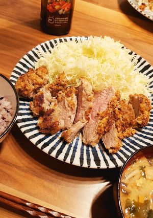 ノンフライヤーdeかたまり肉の豚カツ-レシピのメイン写真