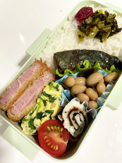 ぶり照り焼きとハムカツ弁当-レシピのメイン写真