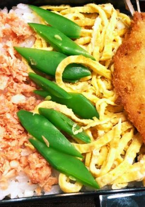 鮭の三色弁当　510-レシピのメイン写真