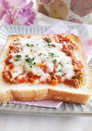 残ったミートソースでピザ風トースト-レシピのメイン写真