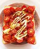 ミニトマトばっかりチーズトースト