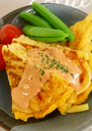 マカロニオムレツ-レシピのメイン写真