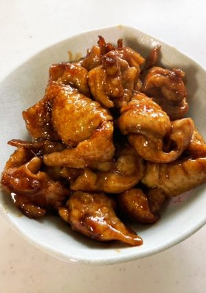 鶏皮煮(焼き鳥のタレ使用)-レシピのメイン写真