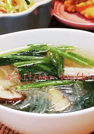 簡単☆しいたけと春雨の中華スープ♪-レシピのメイン写真