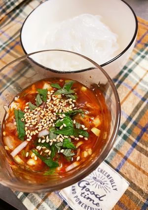 しらたきで素麺風ピリ辛ダレ-レシピのメイン写真