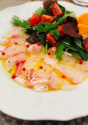 オレンジが隠し味♡鯛のカルパッチョ-レシピのメイン写真