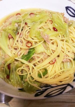 キャベツとツナの白だしペペロンチーノ-レシピのメイン写真
